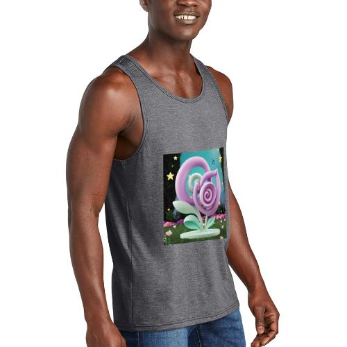Lila Bloom | Double Floral Eco-Inspired Art - Unisex Tri-Blend Organic Tank