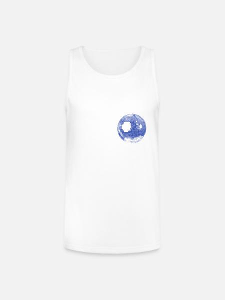 Retro Disco Ball - Unisex Tri-Blend Organic Tank - white
