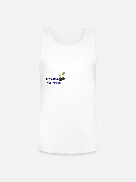 Probably Not Poison -Black Nightshade - Unisex Tri-Blend Organic Tank - white