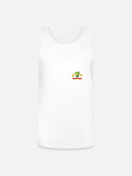 Australian Cricket Crest Emblem Graphic - Unisex Tri-Blend Organic Tank - white