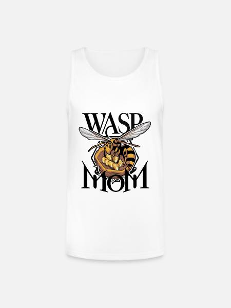 Wasp Mom CLASSIC EDITION - Unisex Tri-Blend Organic Tank - white