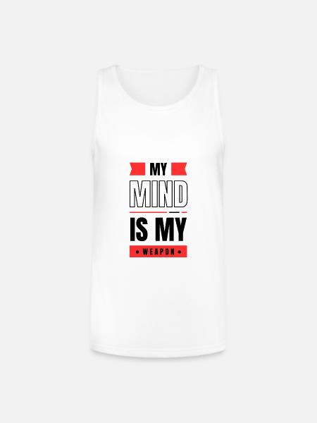 Mind Weapon - Unisex Tri-Blend Organic Tank - white