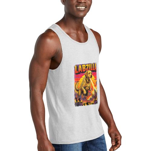 Labzilla Giant Yellow Labrador Monster Tee - Unisex Tri-Blend Organic Tank
