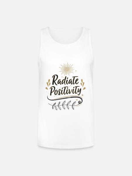 Radiate Positivity - Unisex Tri-Blend Organic Tank - white