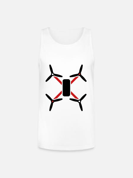 quad - Unisex Tri-Blend Organic Tank - white