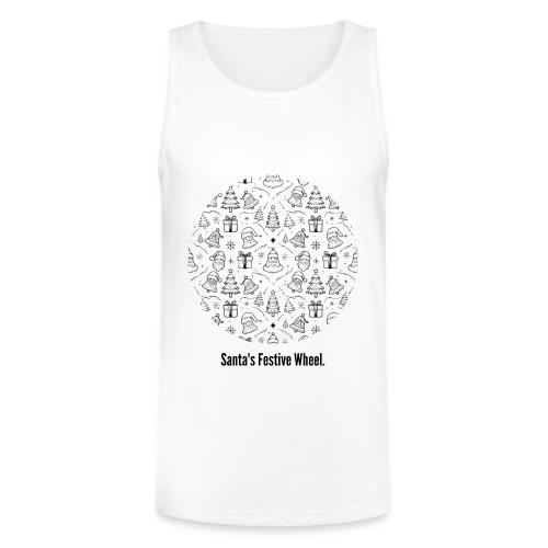 Santa's Festive Wheel T-Shirt - Unisex Tri-Blend Organic Tank