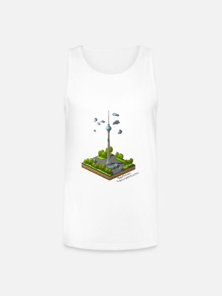 Berliner Ferneshturm - Unisex Tri-Blend Organic Tank - white