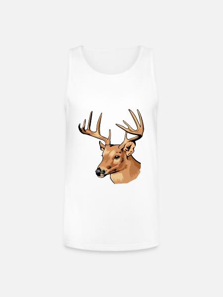 elk 2 - Unisex Tri-Blend Organic Tank - white