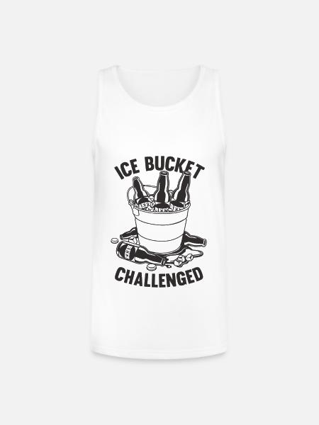Ice Bucket Challenged - Unisex Tri-Blend Organic Tank - white