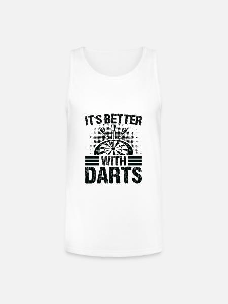 Darts Dart Player - Unisex Tri-Blend Organic Tank - white