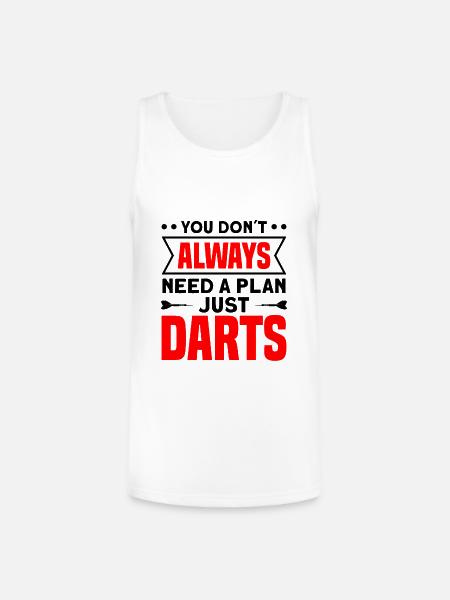 Darts Dart Player - Unisex Tri-Blend Organic Tank - white