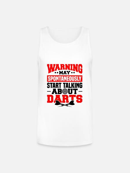 Darts Dart Player - Unisex Tri-Blend Organic Tank - white
