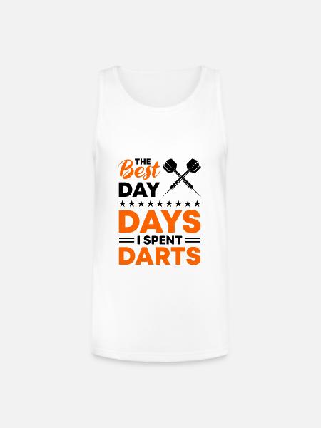 Darts Dart Player - Unisex Tri-Blend Organic Tank - white