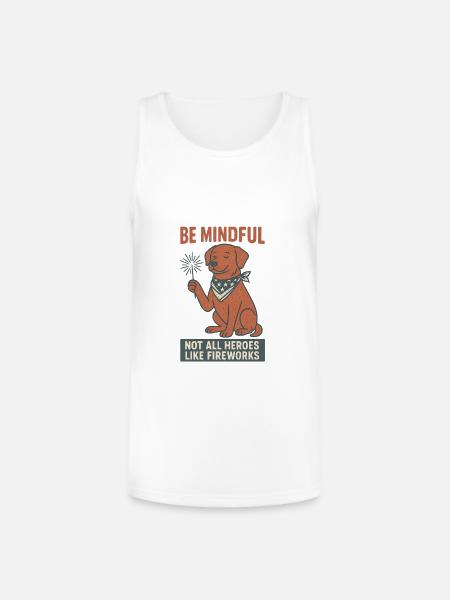 Be Mindful - Unisex Tri-Blend Organic Tank - white