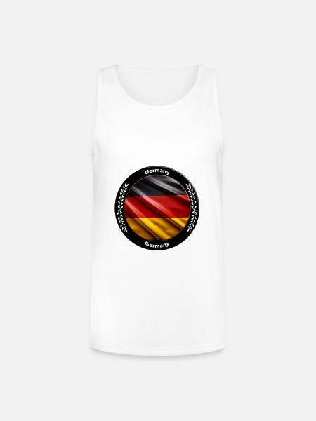Germany - Unisex Tri-Blend Organic Tank - white