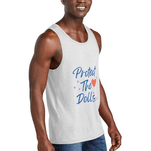 Protect The Dolls | Heart & Stars Typography - Unisex Tri-Blend Organic Tank