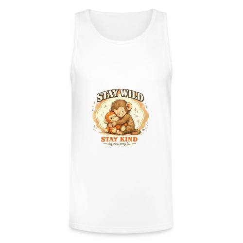 Stay Wild Stay Kind Punch Monkey Hug - Unisex Tri-Blend Organic Tank