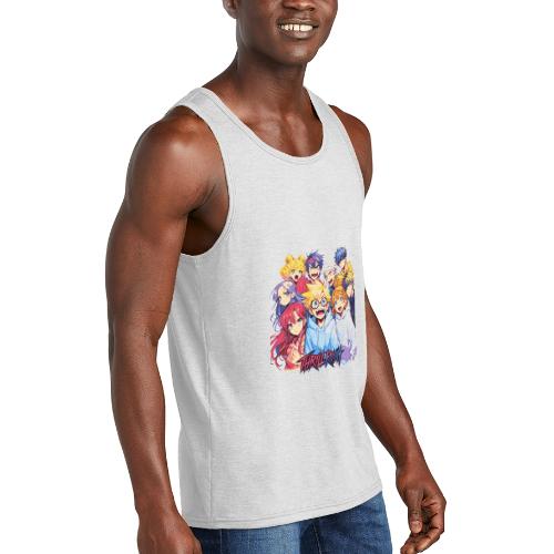 Thrill Rush Anime Squad Streetwear - Unisex Tri-Blend Organic Tank