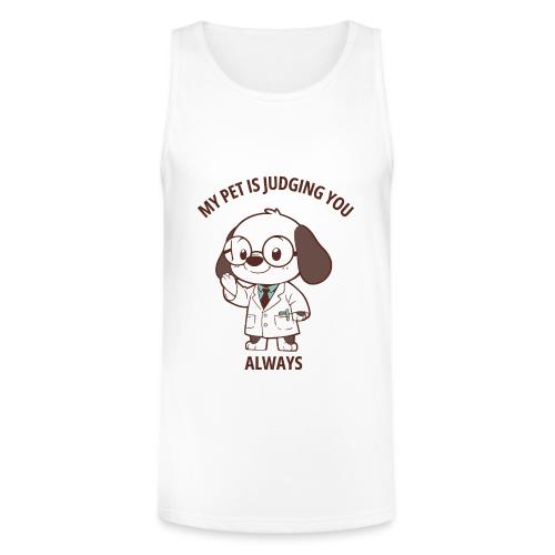My Pet Is Judging You Always T-Shirt | Sarcastic C - Unisex Tri-Blend Organic Tank