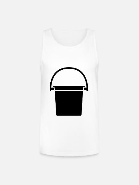 bucket - Unisex Tri-Blend Organic Tank - white