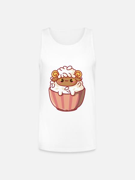 Rice Lamb - Unisex Tri-Blend Organic Tank - white