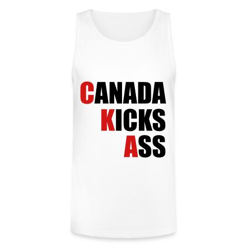 Canada Kicks Ass Vertical - Unisex Tri-Blend Organic Tank