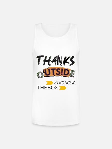 thanks - Unisex Tri-Blend Organic Tank - white