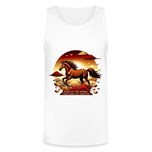 Year of the Horse Sunrise T Shirt, Lunar New Year - Unisex Tri-Blend Organic Tank