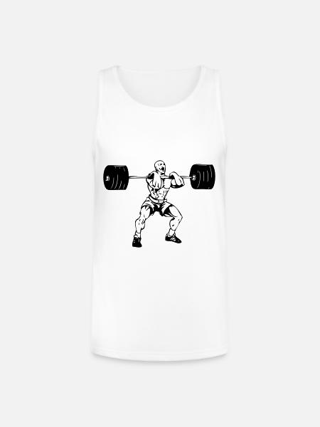 weightlifting - Unisex Tri-Blend Organic Tank - white