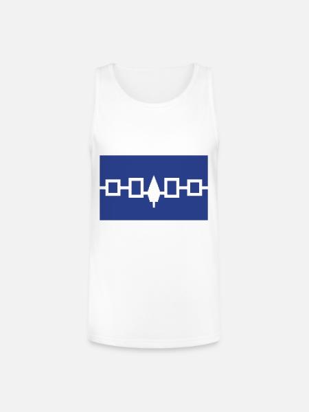 Iroquois Flag - Unisex Tri-Blend Organic Tank - white