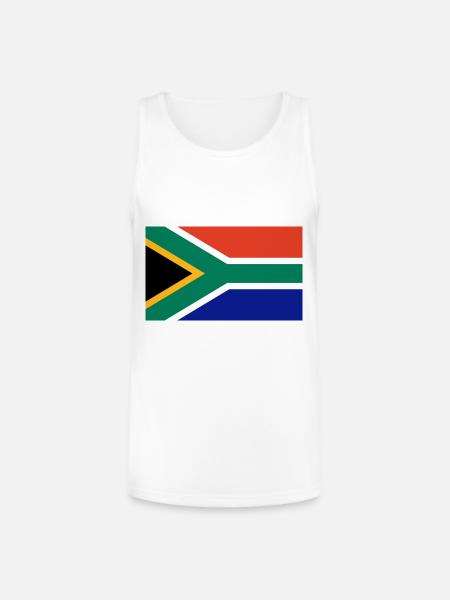South Africa - Unisex Tri-Blend Organic Tank - white