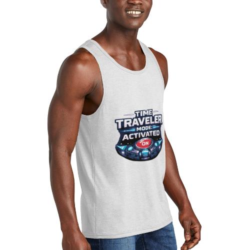 Time Traveler Mode – Futuristic Neon Sci-Fi Tee - Unisex Tri-Blend Organic Tank