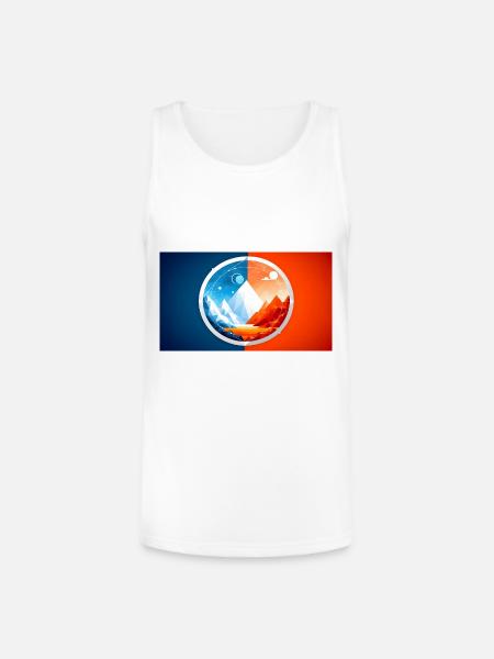 Between Fire and Ice - Unisex Tri-Blend Organic Tank - white