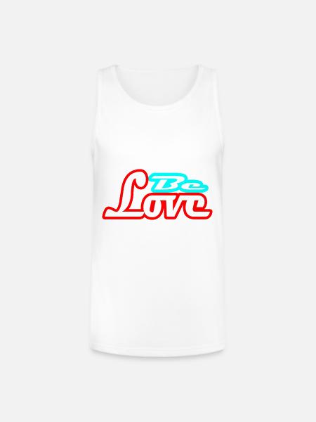 be love - Unisex Tri-Blend Organic Tank - white