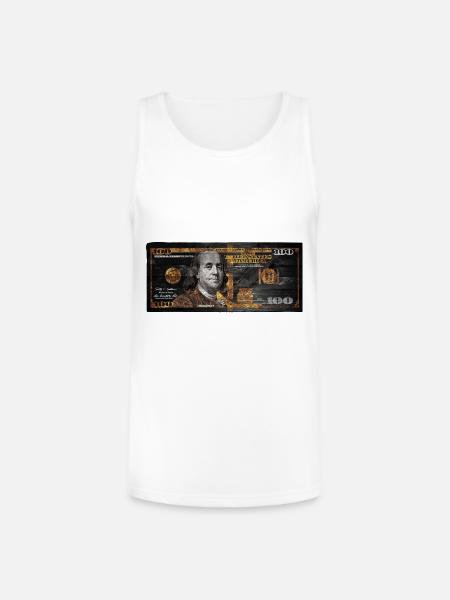 Dollar Bill - Unisex Tri-Blend Organic Tank - white