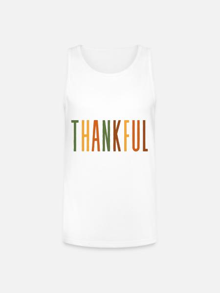 Thankful - Unisex Tri-Blend Organic Tank - white