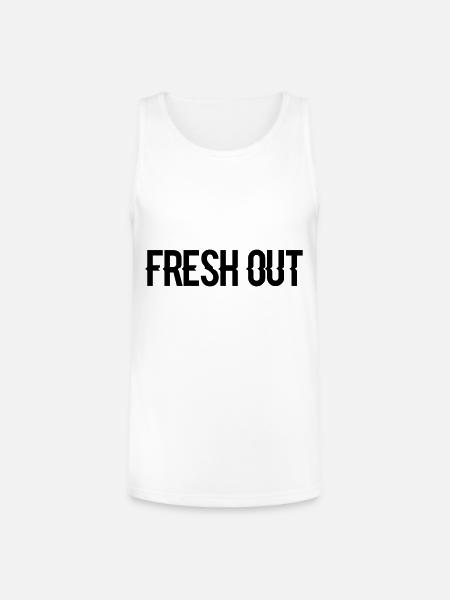 fresh out - Unisex Tri-Blend Organic Tank - white