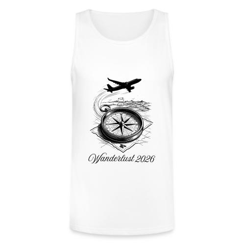 Wanderlust 2026 T-Shirt | Minimalist Travel Plane - Unisex Tri-Blend Organic Tank