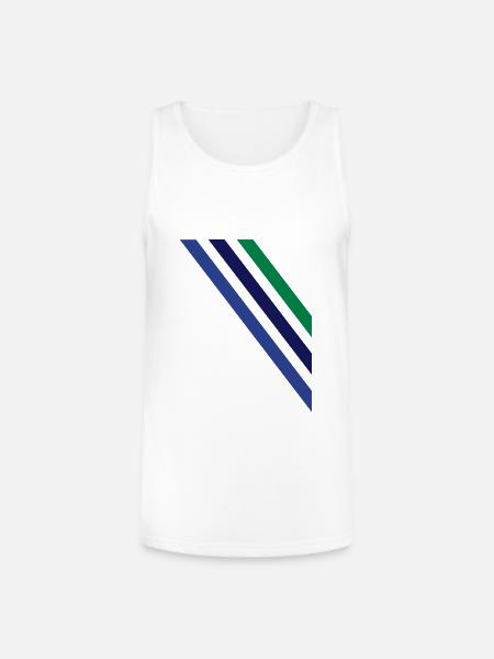 diagonal - Unisex Tri-Blend Organic Tank - white