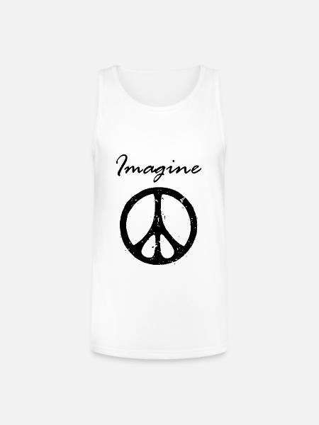 Imagine Peace - Unisex Tri-Blend Organic Tank - white