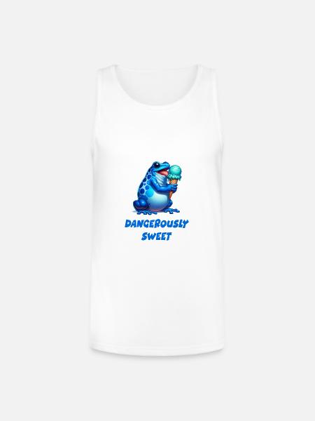 Poison dart frog - Unisex Tri-Blend Organic Tank - white