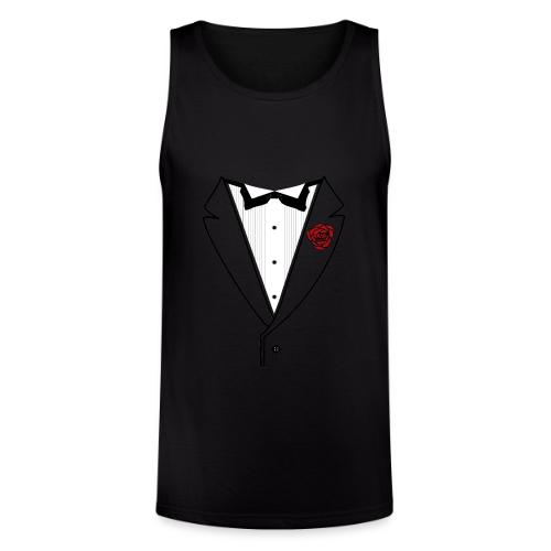 Tuxedo w/Black Lined Lapel - Unisex Tri-Blend Organic Tank