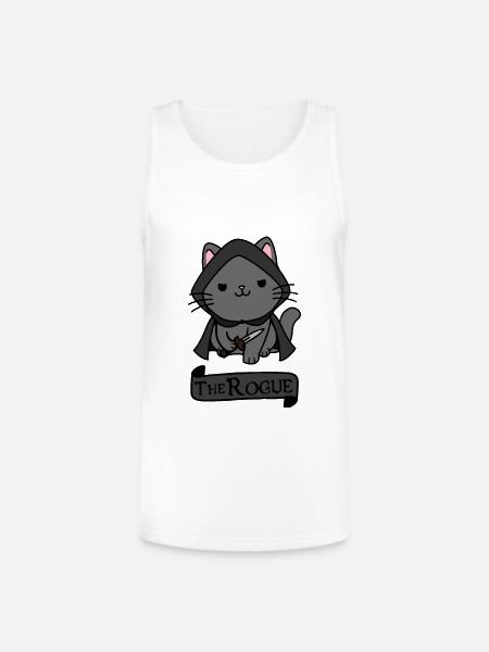 The Rogue Cat - Unisex Tri-Blend Organic Tank - white