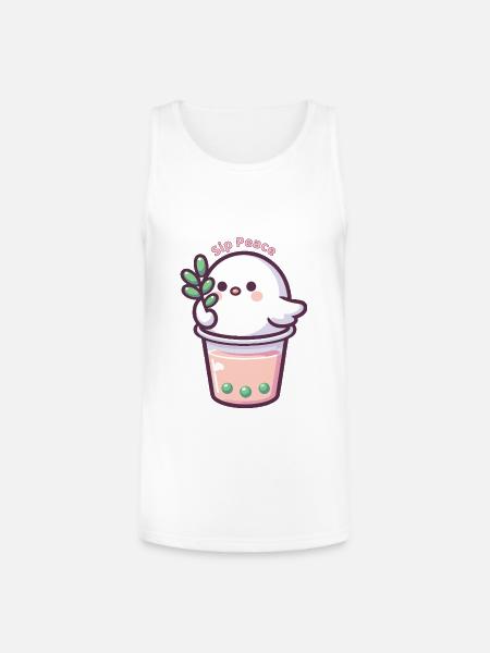 Sip Peace - Unisex Tri-Blend Organic Tank - white