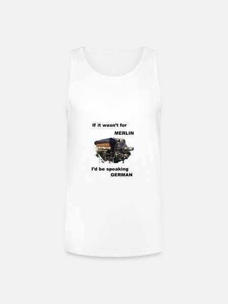 Ode to Rolls Royce Merlin Engine - Unisex Tri-Blend Organic Tank - white