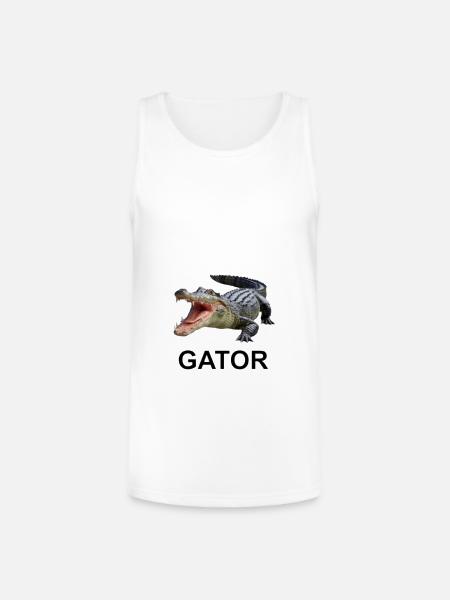 Gator shirt - Unisex Tri-Blend Organic Tank - white