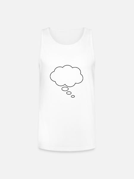 Thought bubble - Unisex Tri-Blend Organic Tank - white