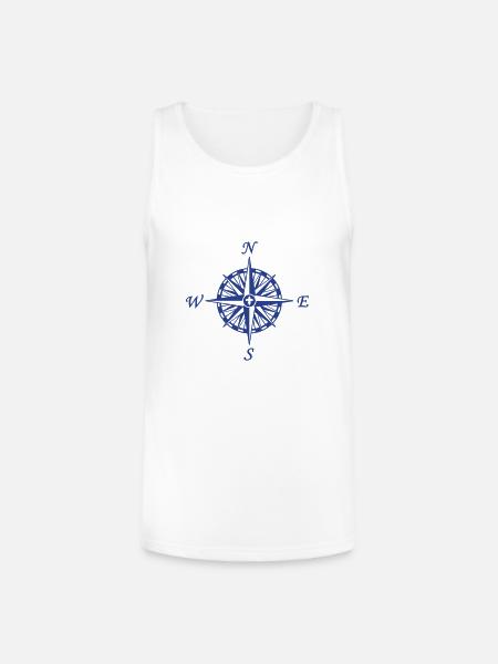 Compass Rose - Unisex Tri-Blend Organic Tank - white
