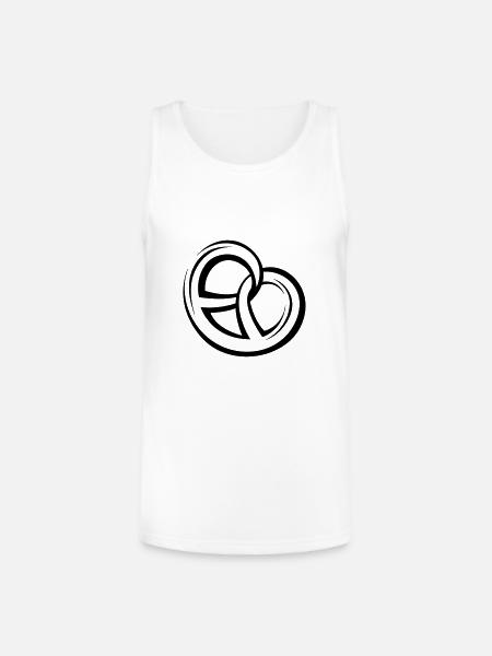 pretzel - Unisex Tri-Blend Organic Tank - white