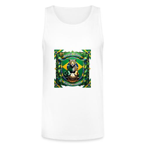 Brazil Jaguar Glory T-Shirt, Flag Pride Badge Gift - Unisex Tri-Blend Organic Tank